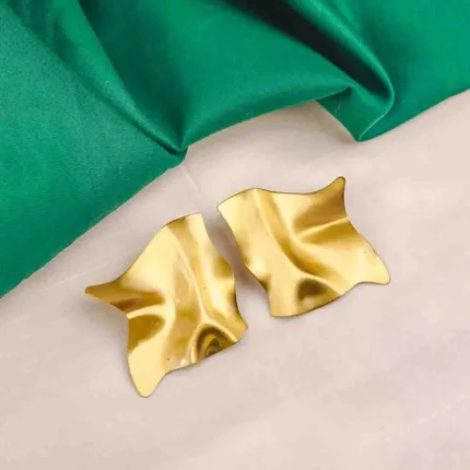 Crumple Statement Brass Studs