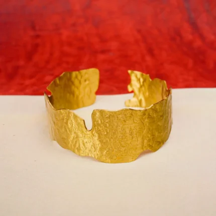 Textured Brass Cuff Bangle
