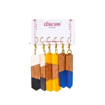 Set of 3 Wooden Resin Earrings Combo