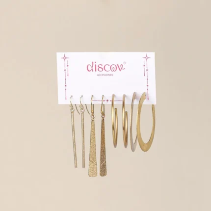 Set of 4 Brass Earrings Combo