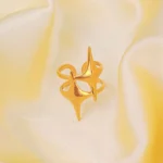 Gold Stellar Spike Stack Ring with sleek spiked design and polished finish.