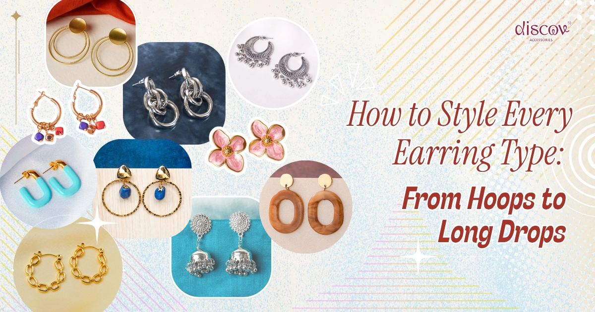 Styling earrings with modern outfits using curated Discov designs