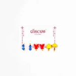 Set of three red hoop earrings with gold-tone finish, featuring a polished surface and push-back closures for a stylish look.